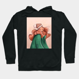 Sleeping winter girl Hoodie